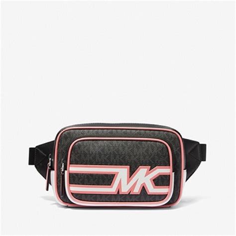 michael michael kors double-zip signature belt bag|Michael Kors belt bag.